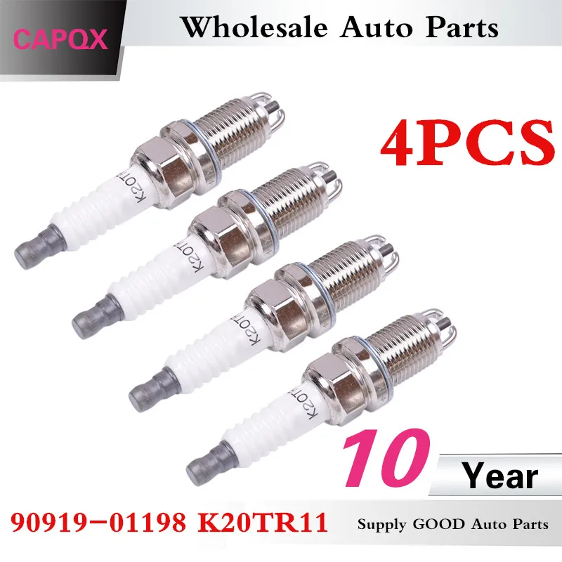 4 шт. Свеча зажигания CAPQX K20TR11 90919 01198 для ES300 GS300 GS430 1997 2001 CAMRY CORONA AVALON пикник TOWNACE RAV4
