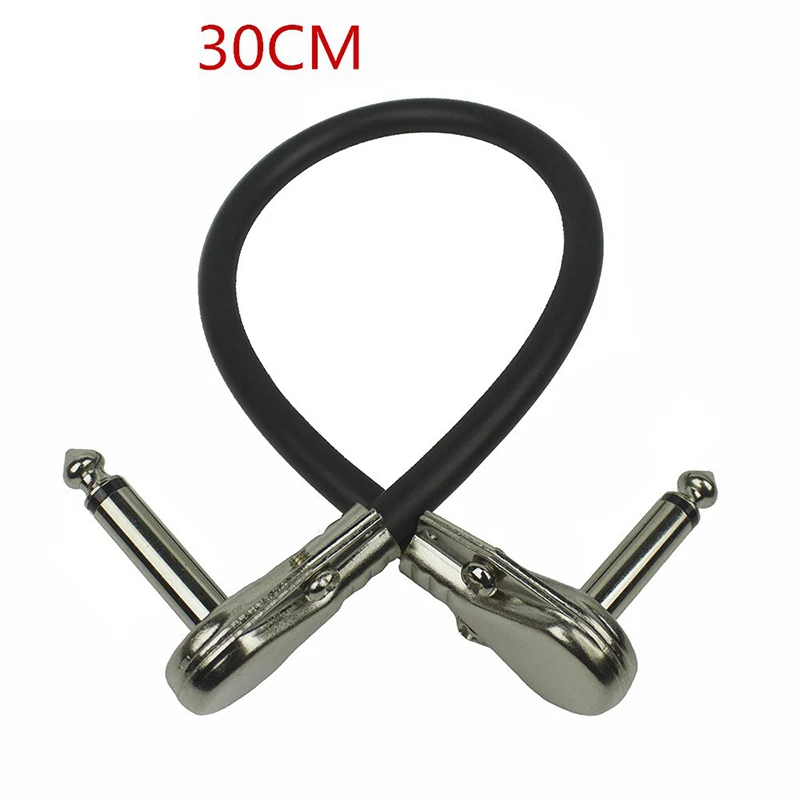 

Newly 15/30cm Guitar Patch Cable Guitar Effect Pedal Cables Right Angle Dual Shielded Ultra Flexible Cable S66