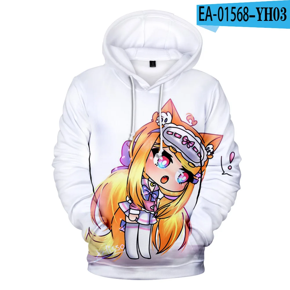 

Funny Game Gacha Life 3D Hoodies Sweatshirts Men/women Autumn Winter Fashion Streetwear Boys/girls Anime Cute Gacha Life Tops