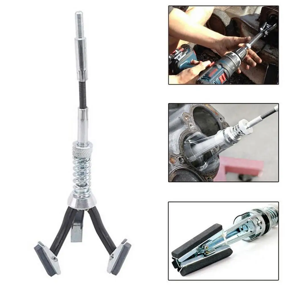 3 Jaw Adjustable Car Brake Piston Cylinder Hone Tool Auto Inner Flexible Extended Control Limiter Shaft Honing Tension Tools | Автомобили