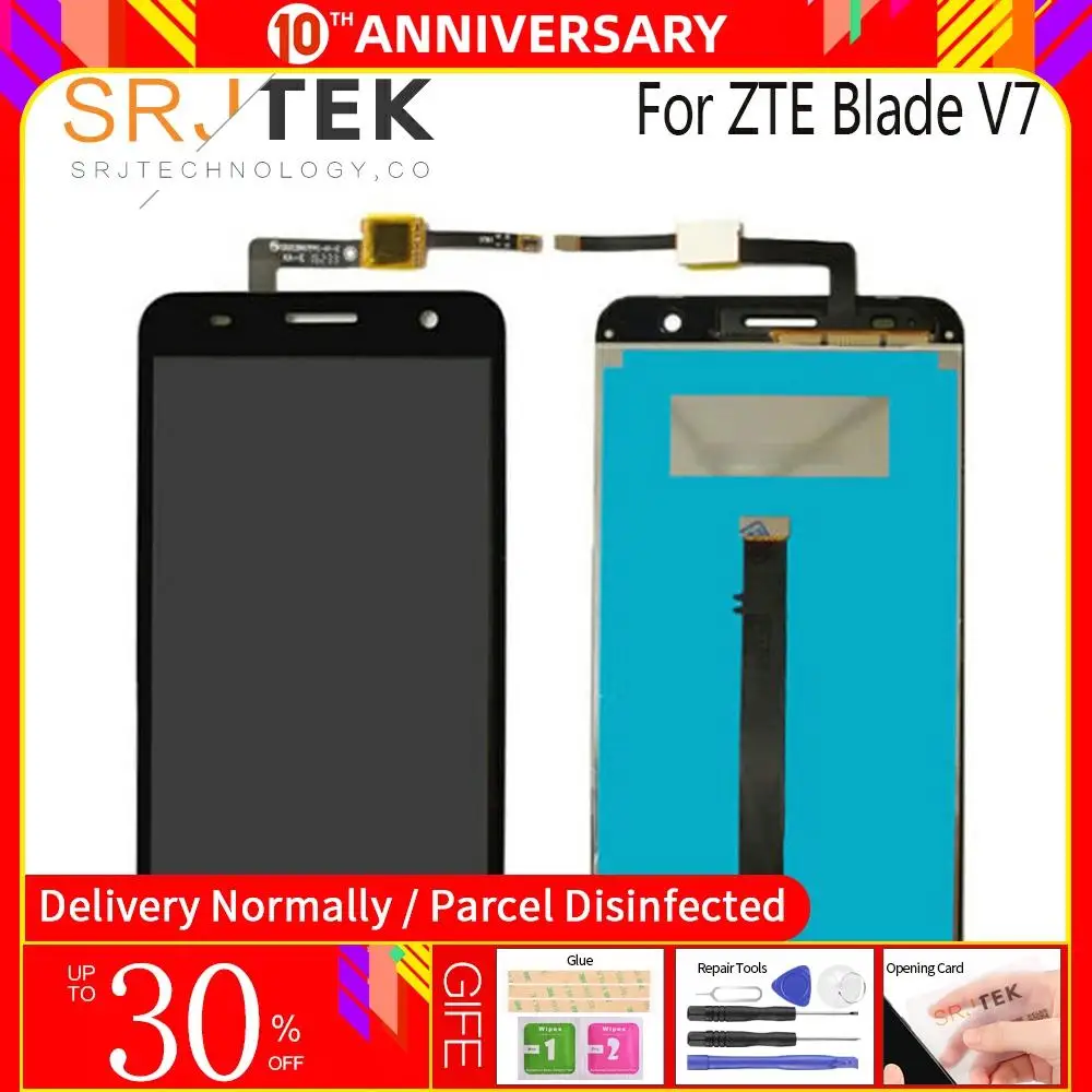 100% протестированный для ZTE Blade V7 ЖК дисплей кодирующий преобразователь