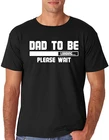 Модная футболка Dad To Be Loading, пожалуйста, подождите, забавная футболка для новых отцов, анонсирующая Мужская футболка, Мужская футболка, подарок для новой футболки Hoosier Daddy