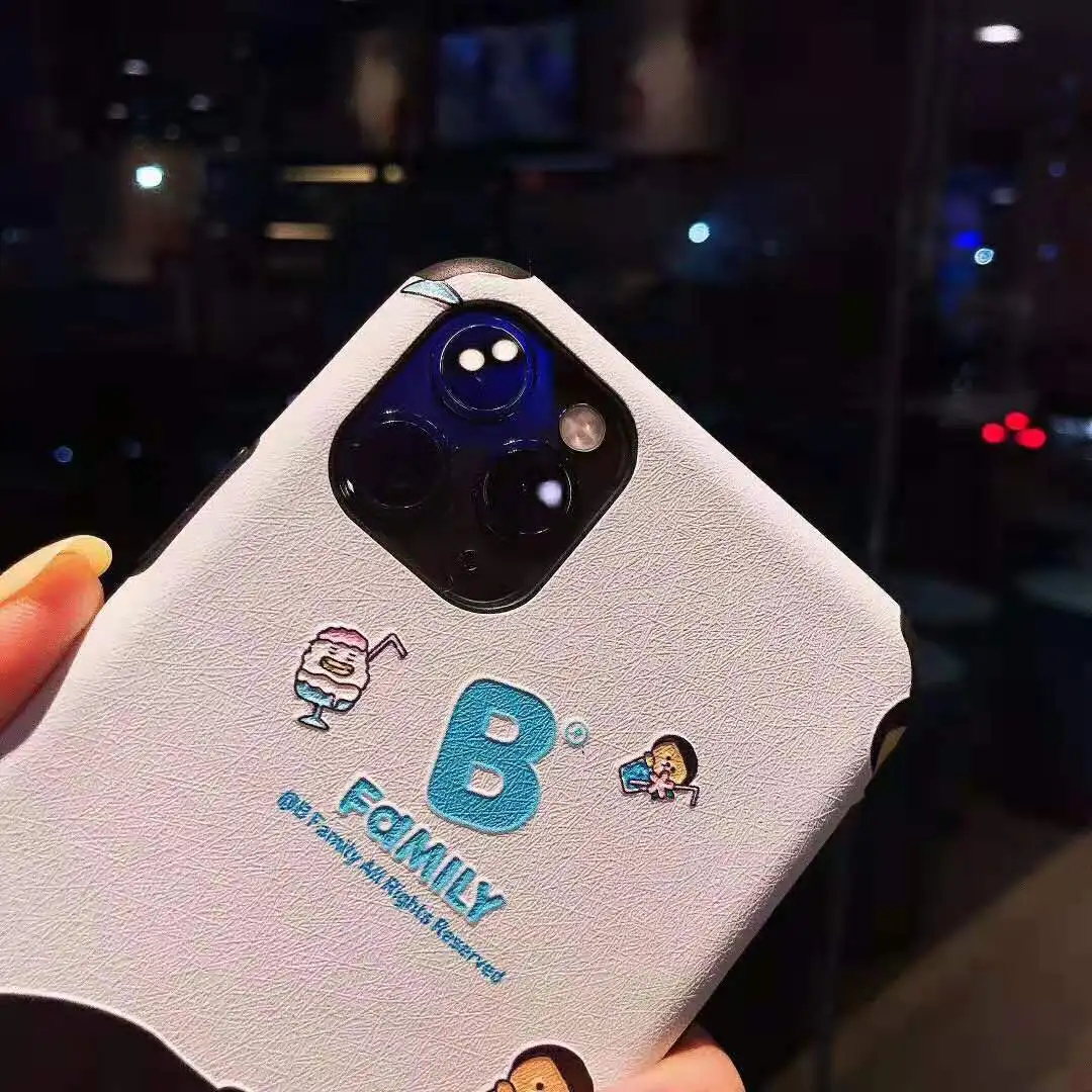 Милый корейский мультфильм B семья друзей шелковистый чехол для iPhone 11 Pro MAX Xr Xs X 6 6s