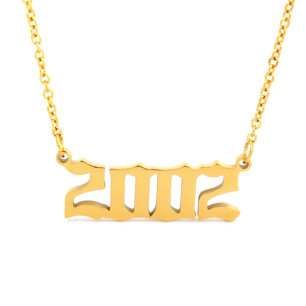 Ювелирные изделия на заказ ожерелья с цифрами английском языке для женщин