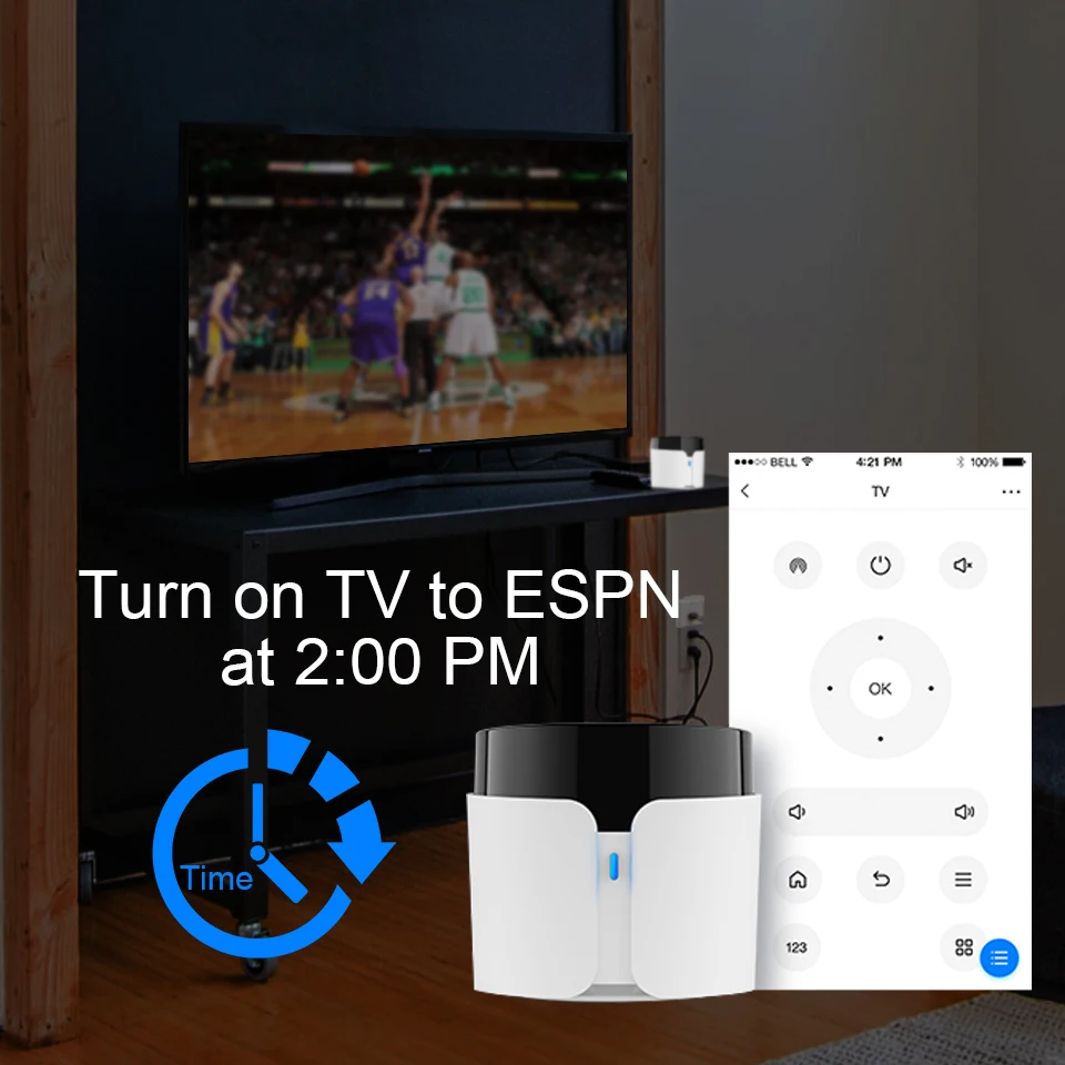 

2021 Broadlink RM4C Mini Bestcon RM4C Pro Smart IR RF WiFi Intelligent Wireless Remote Controller Compatible with Alexa Google