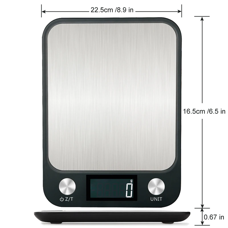 Multi-function Digital Kitchen Scale 22lb 10kg Stainless Steel Large Gram for Cooking Baking Household Electronic | Инструменты