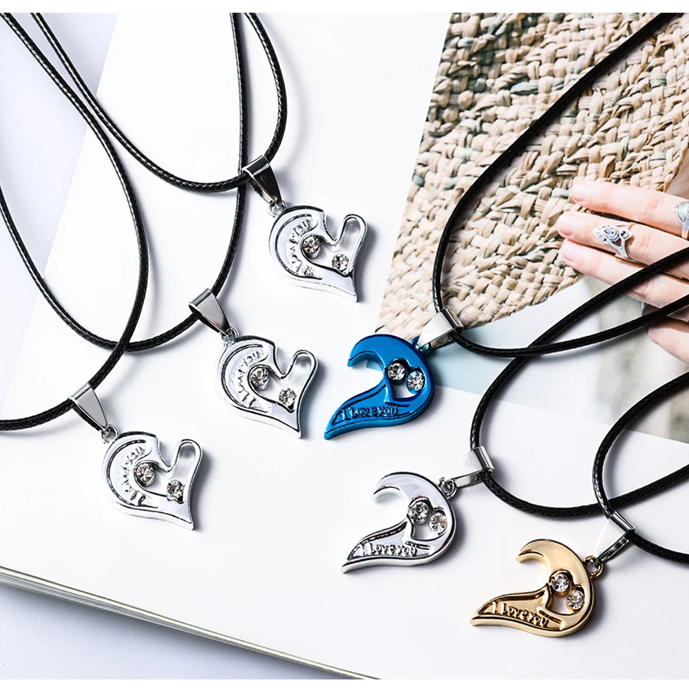 2 шт. пара кулонов на День Святого Валентина в виде сердца для женщин модное милое