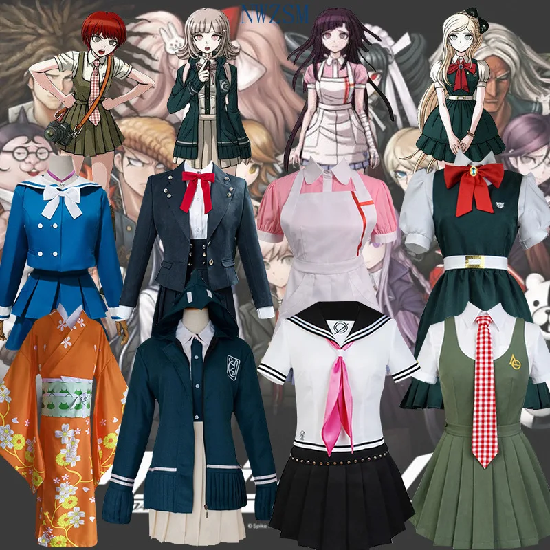 Аниме Danganronpa Nanami Chiaki Koizumi Mahiru Mikan Tsumiki Косплей Костюм Mioda Униформа Ибуки полный