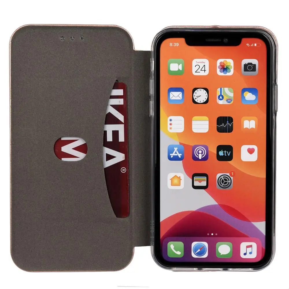 Кожаный флип-чехол OTAO для iPhone 11 Pro MAX X XR XS Магнитный чехол 6 S 7 8 Plus 10 держатель
