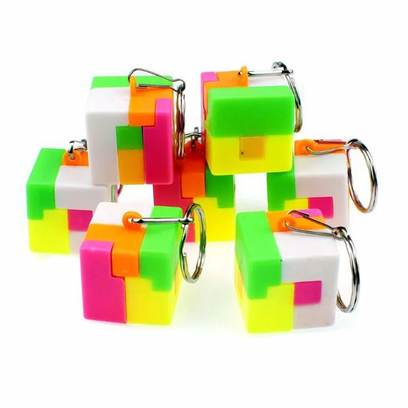 10 шт./партия забавные детские сборка &quotсделай сам&quot Magic Square Cube блоки мини брелок