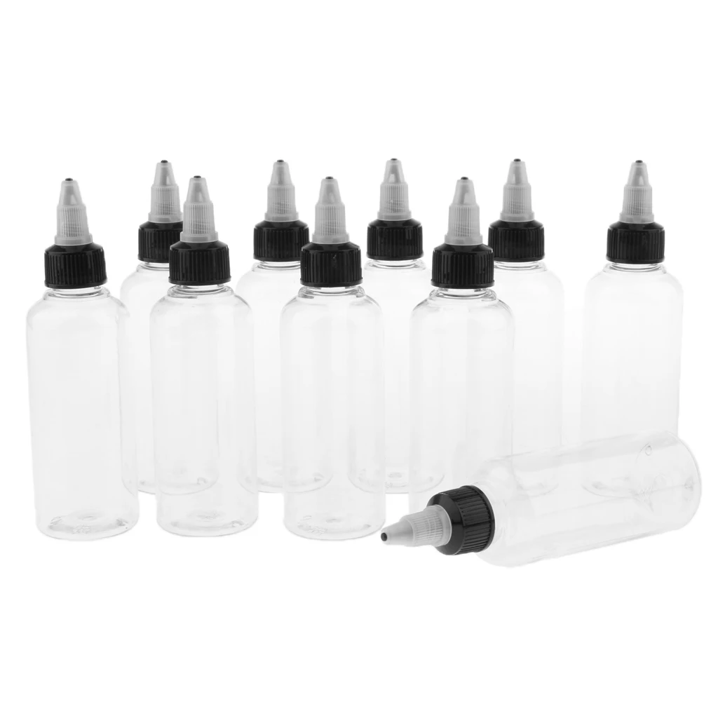 

50Pc 100ml Empty Hair Dye Color Applicator Squeeze Bottles W/ Cap For Oil