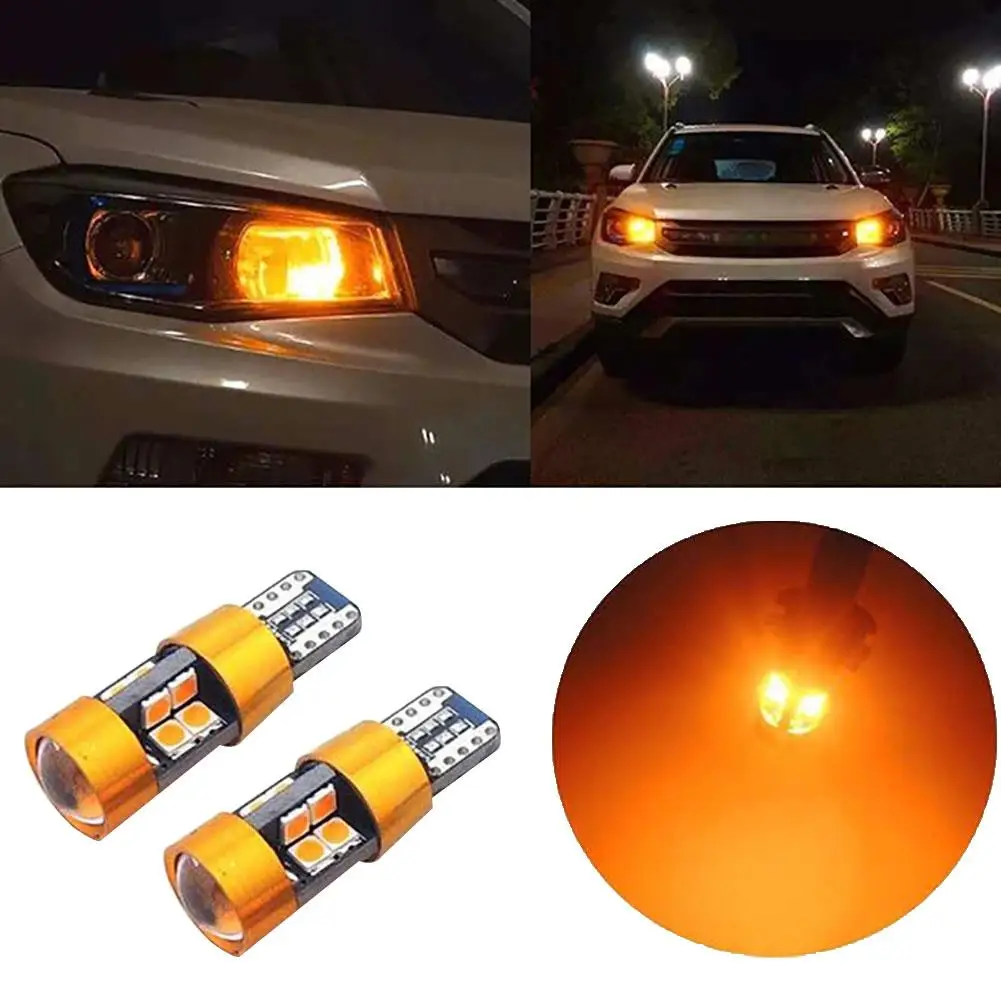 2 шт. T10 168 194 2825 W5W 19LED Янтарный парковки обратный светильник лампа футболка с
