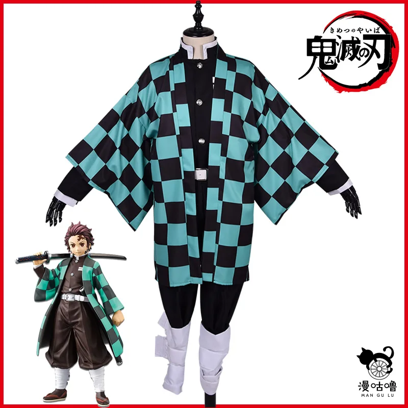 Аниме Demon Slayer: Kimetsu no Yaiba Kamado Tanjirou косплей костюм парик Сабо мужской размера плюс