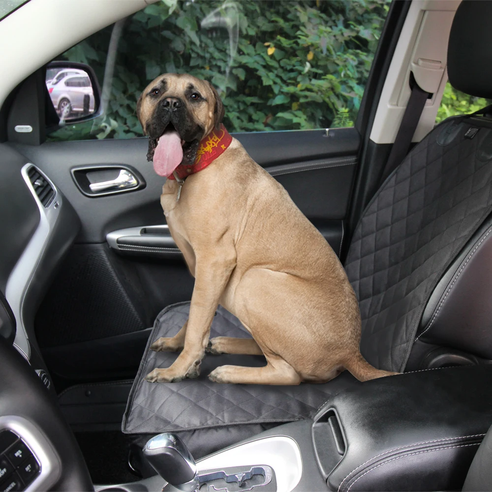 Protector para asiento de coche para perros y gatos, estera frontal impermeable, de tela Oxford, suave, lavable, ideal para transporte de mascotas