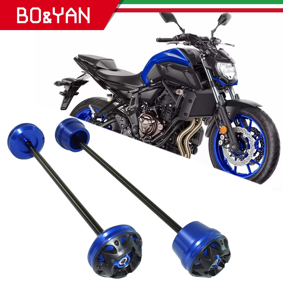 

Для Yamaha MT 07 MT07 FZ07 MT-07 FZ-07 2017 2018 2019 2020 Мотоцикл Передние и задние колеса вилка ось Ползунки крышка защита от падения