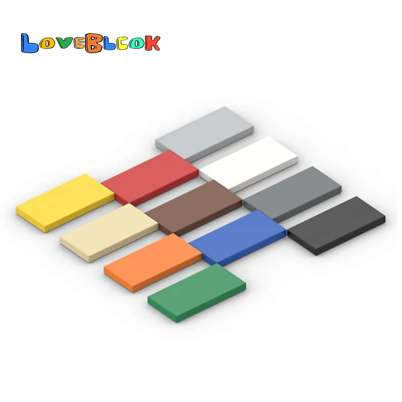 Фото LoveBlock Tile 2x4 с пазами плоские строительные блоки сборы MOC технические детали