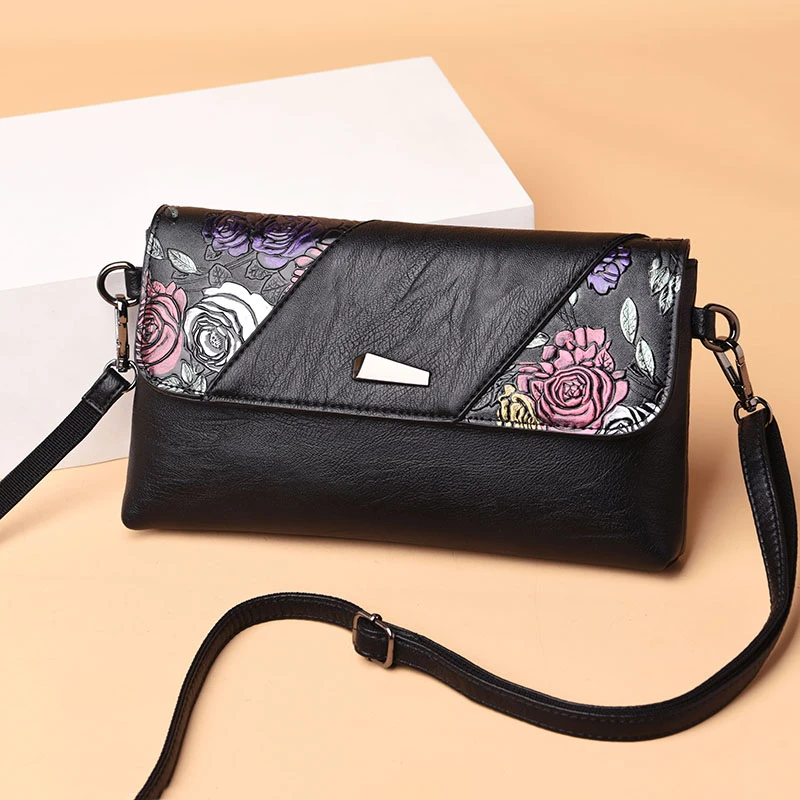 Кожаные сумочки сумки для женщин 2020 женская сумка через плечо с цветами кошельки