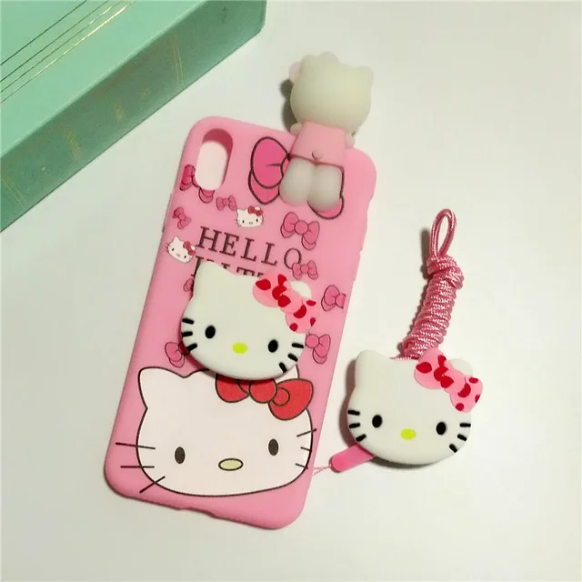 F Мягкая силиконовая Розовая кукла задняя крышка для coque iphone 11 11pro 11pro max Прекрасный чехол для телефона hello kitty для iphone X XS MAX - Цвет: F