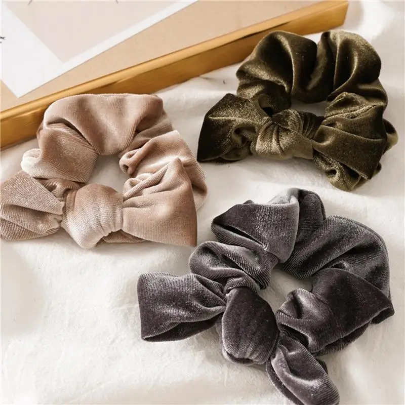 

Корейские Бархатные резинки для волос, эластичные резинки для волос, Однотонные резинки, модная повязка на голову, держатель для конского х...