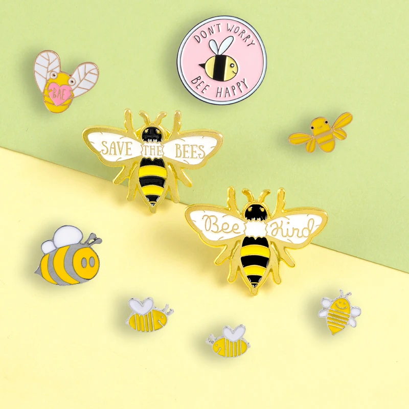 Эмалированные заколки в виде насекомого пчелы животные из мультфильма