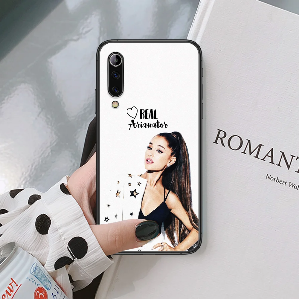 

Ariana Grande Singer Phone Case For Xiaomi Mi Note 10 A3 9 MAX 3 A2 8 9 Lite Pro Ultra black Prime Painting Back Fashion