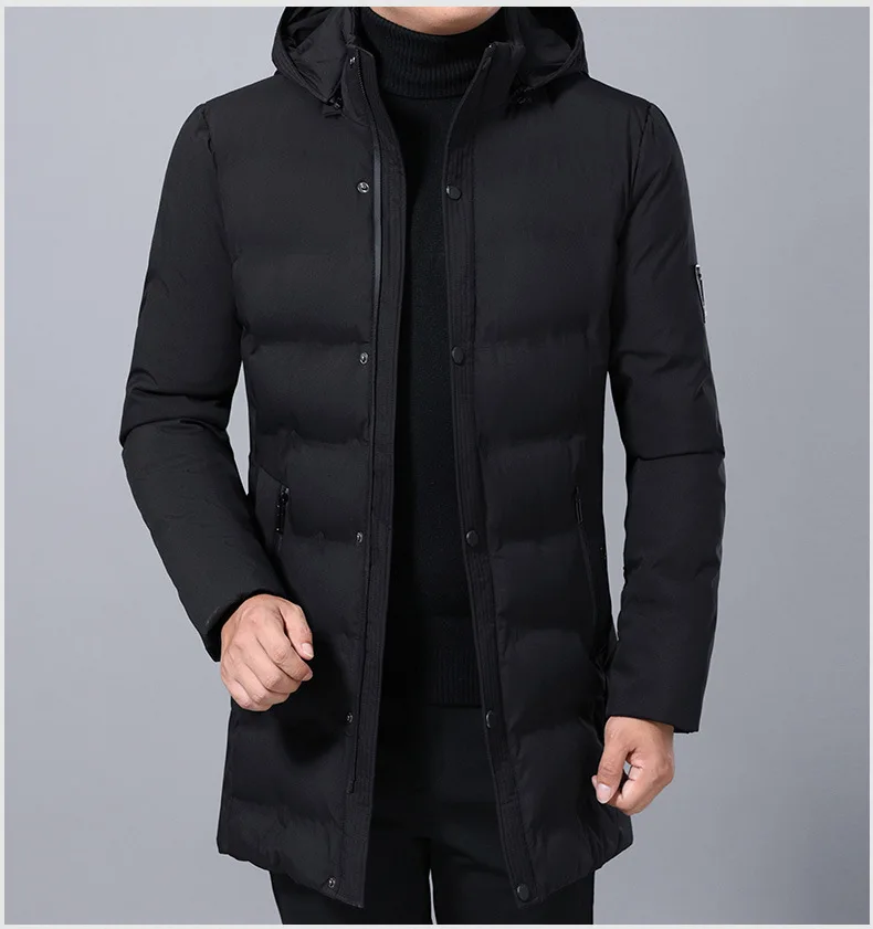 New Men's Winter Jacket High Quality Thick Winter Middle-Aged Warm Long Coat Cotton Clothes Men Parkas Large Size 5XL