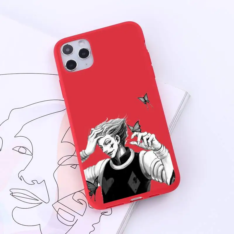 

japan hunter x hunter Anime Comics Phone Case Candy Color for iPhone 6 7 8 11 12 s mini pro X XS XR MAX Plus
