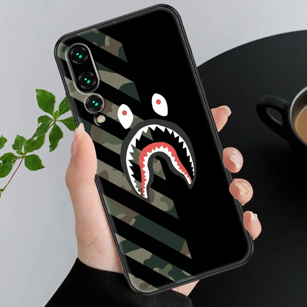 

Sports Brand B-BAPES Fashion Phone case For Huawei P Mate P10 P20 P30 P40 10 20 Smart Z Pro Lite 2019 black fashion cover