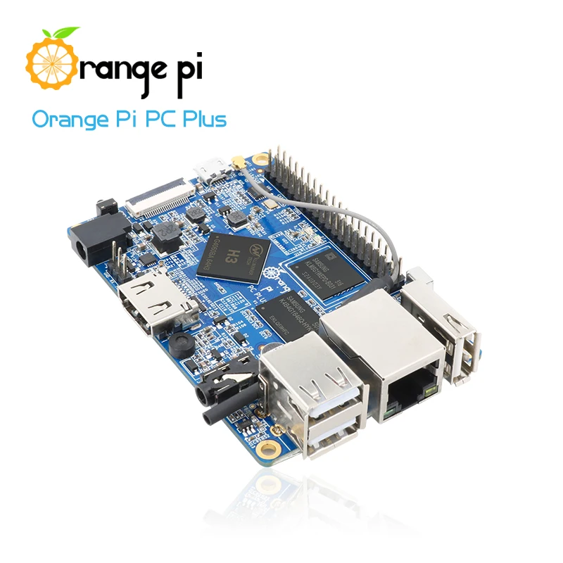Orange Pi PC Plus RAM 1G with 8GB Emmc Flash Mini Open-Source Single Board Support 100M Ethernet Port/Wifi/Camera/Hdmi/IR/MIC | Компьютеры