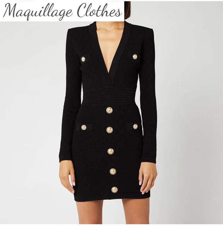 

Женское сексуальное платье с v-образным воротом, вязаные мини-платье 2021 весна высокого качества Длинные рукава платье B323