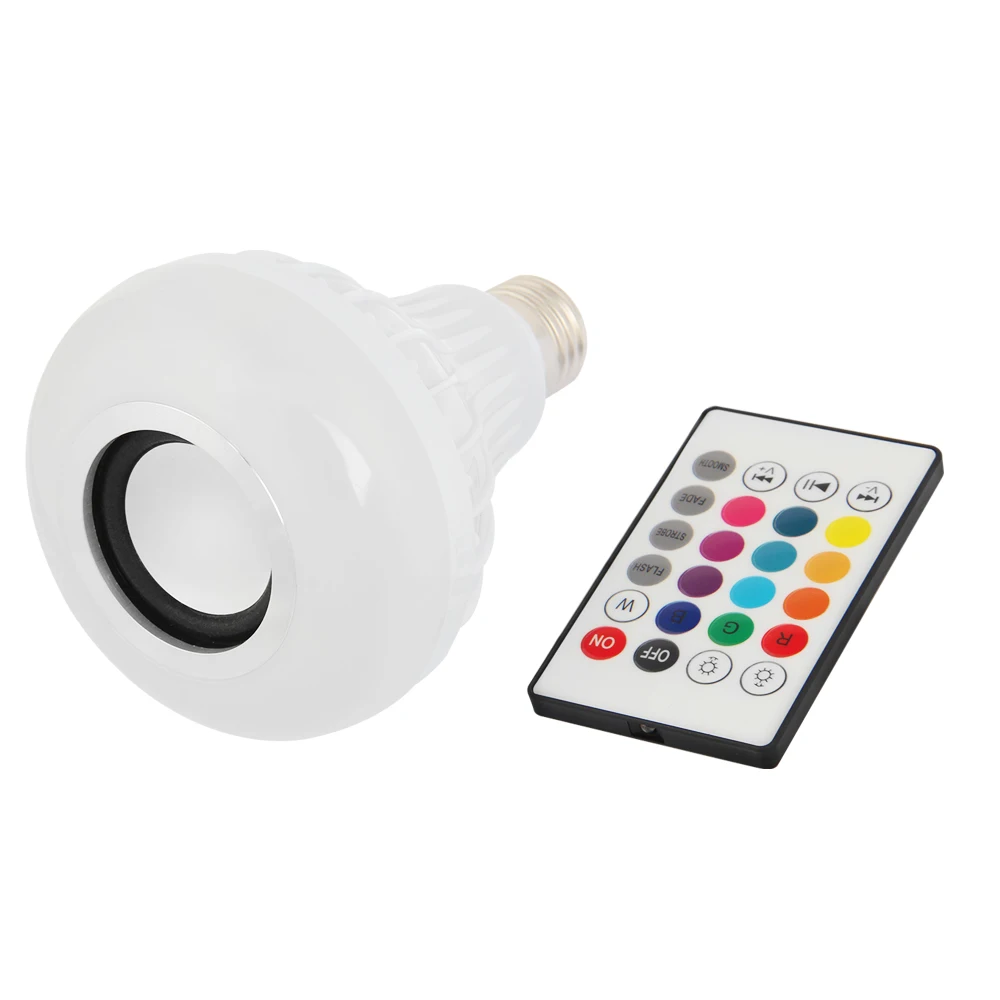 Смарт E27 RGB Bluetooth Динамик светодиодный лампы светильник 12 Вт работы в режиме