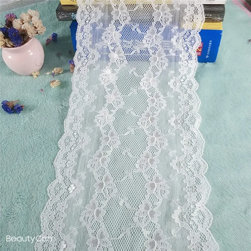 TD3095 19 см фиолетовые кружевные аксессуары Diy Ручная работа рукав воротник юбка