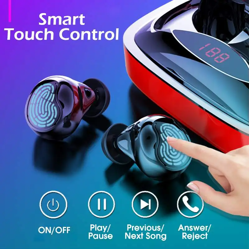 X29 TWS Беспроводной стерео двойной bluetooth 5 0 наушники светодиодный Дисплей Smart Touch 6D