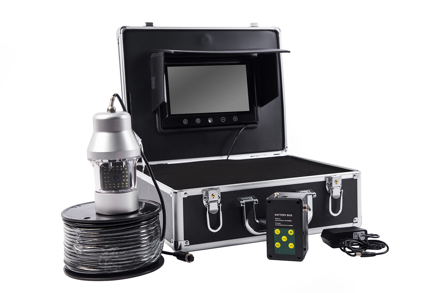 Дешево Рыболокатор с поддержкой Wi-Fi 9 дюймов для подводной охоты Камера с широким обзором и 1000TVL HD с 36 шт. светодиодные фонари, режимом ночной съемки,...