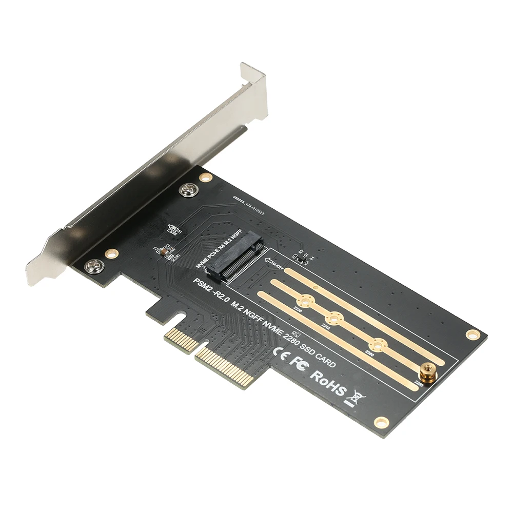 M.2 NVME Адаптерная карта M-ключ к PCI-E X4 Расширение SSD Поддержка высокоскоростного протокола Широкая совместимость.