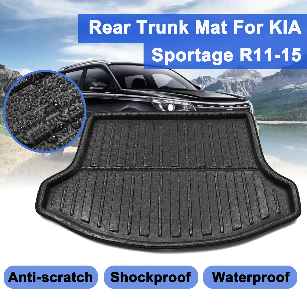 Подкладка багажника для Kia Sportage R 2011 2012 13 14 2015 аксессуары стайлинга автомобиля