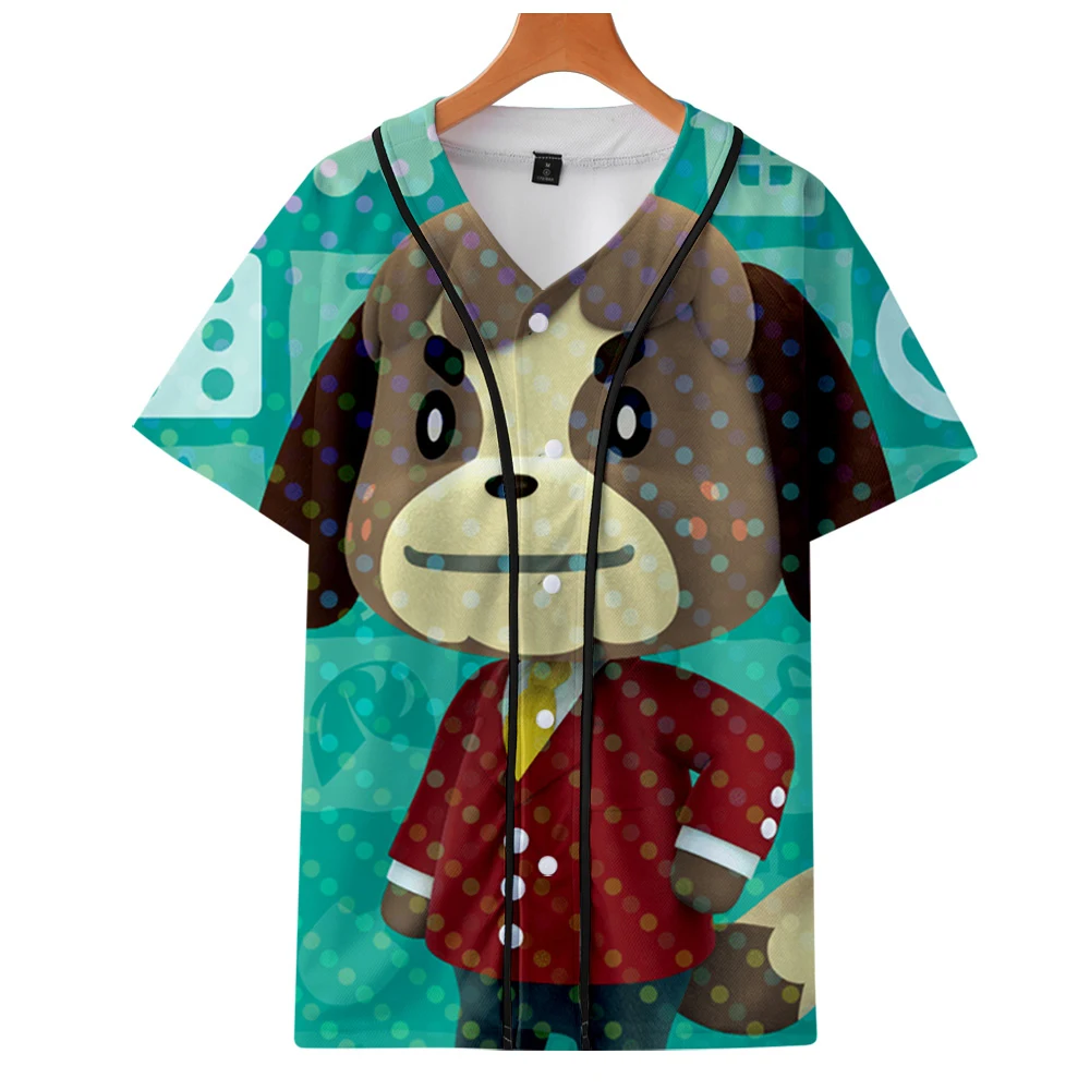Animal Crossing 3D Printed Baseball T-shirts Fashion Women/Men Casual Summer Tshirt Hot Sale 2020 Trendy Streetwear Clothes | Мужская