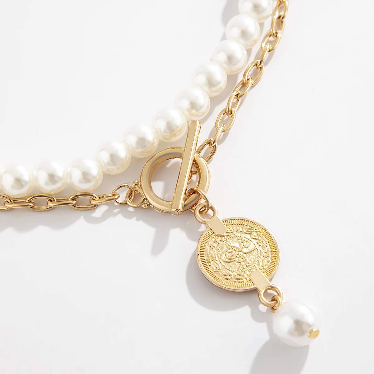 Винтажное ожерелье из искусственного жемчуга в стиле барокко 2 шт./компл. женское