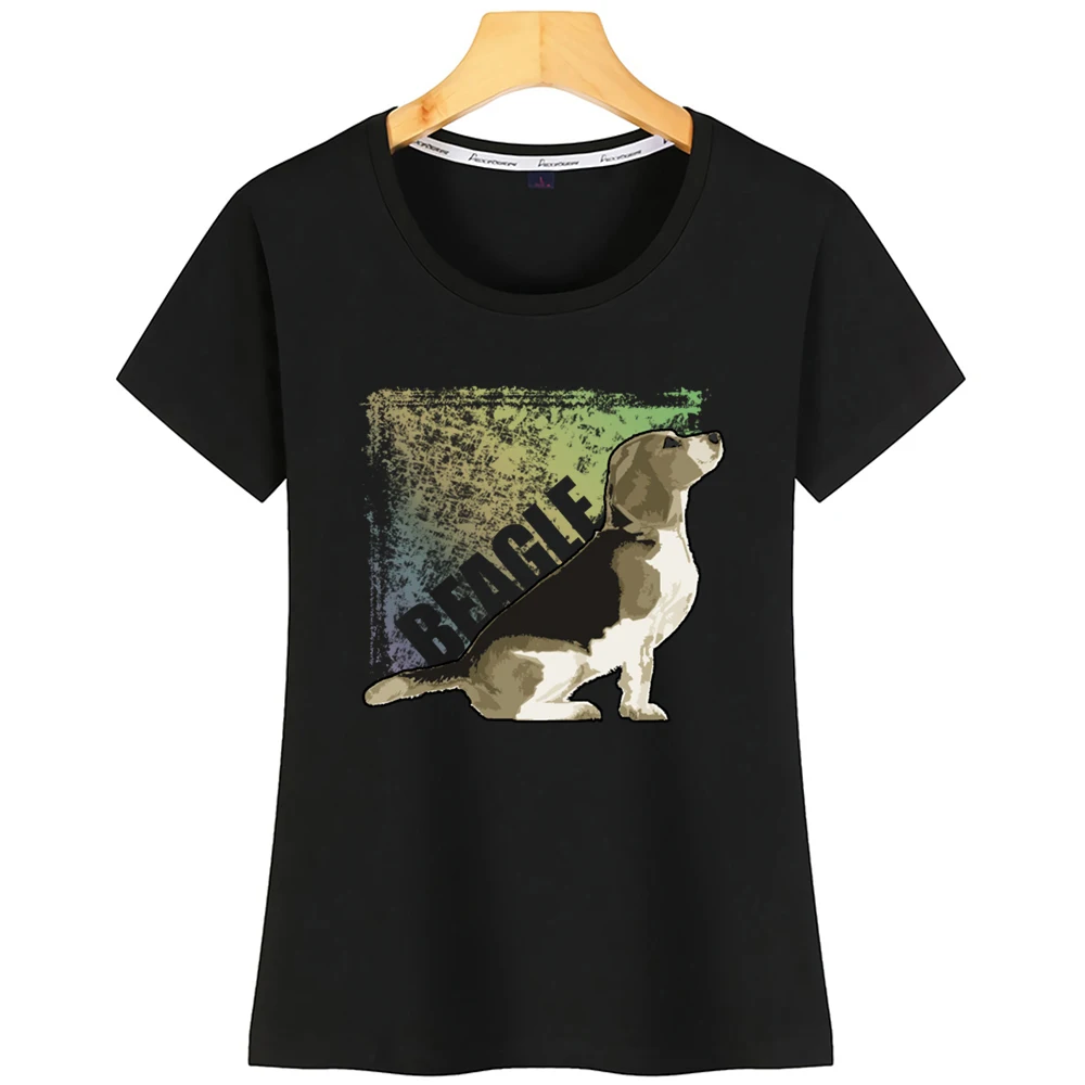 

Tops T Shirt Women Beagle Dog Sexy Vintage Print Tshirt