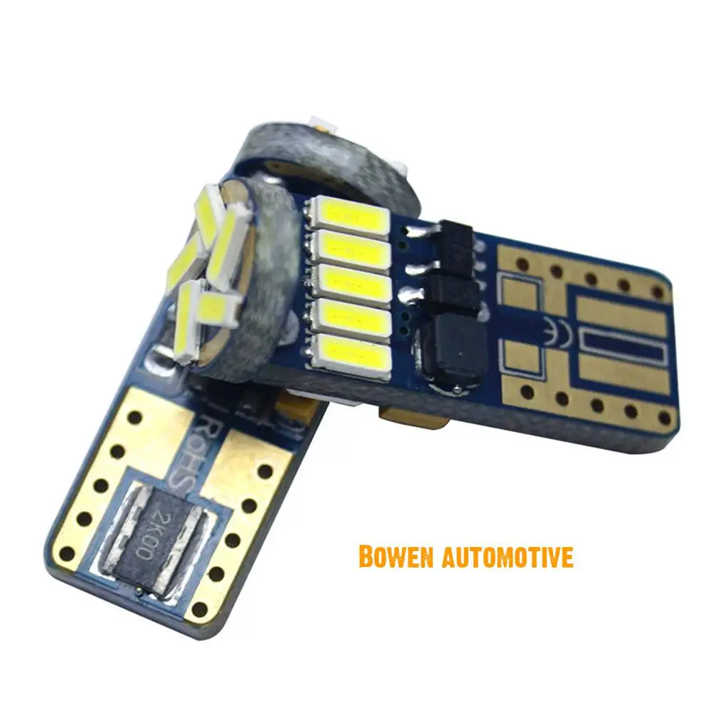 

LD 2X Decoding width indicator T10 automobile LED lamp 4014 15smd CANbus w5w license plate highlight