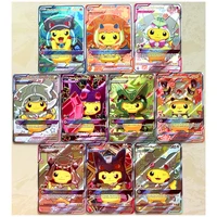 10pcsset pokemon pikachu cosplay mega toys hobbies hobby collectibles game collection anime cards