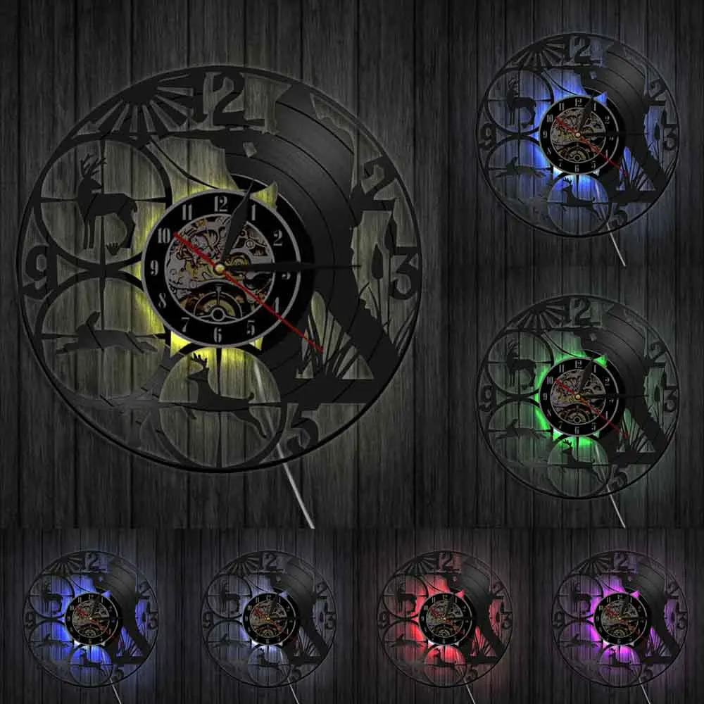 Декоративные настенные часы Hunter Hunting винтажные виниловые украшения ручной