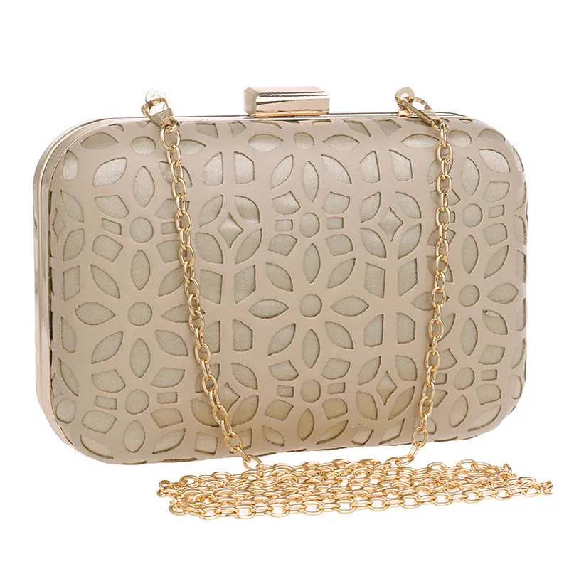Женские вечерние сумки с вырезами и цепочкой повседневные клатчи на плечо