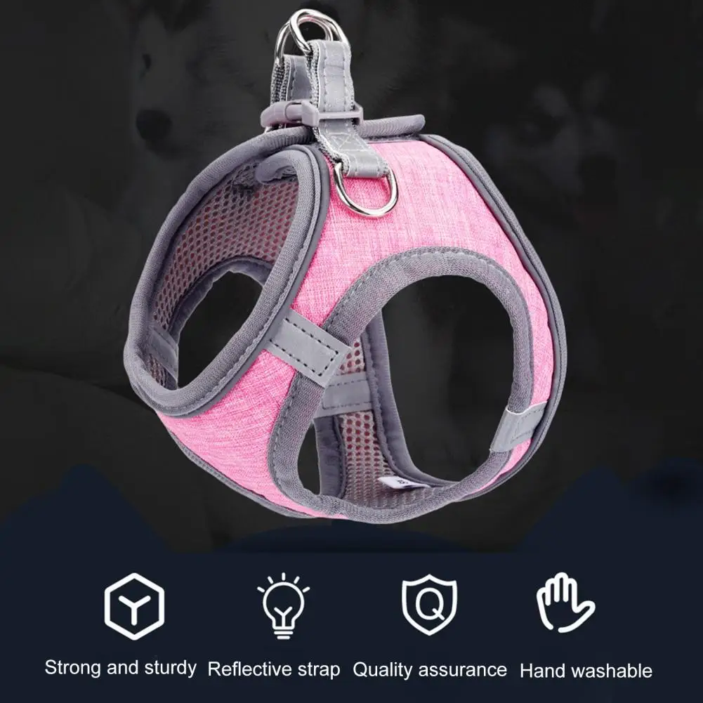 

Моющийся красивый жилет для домашних животных, нагрудный ремень, поводок, комплект, дышащий поводок для домашних животных, водонепроницаем...