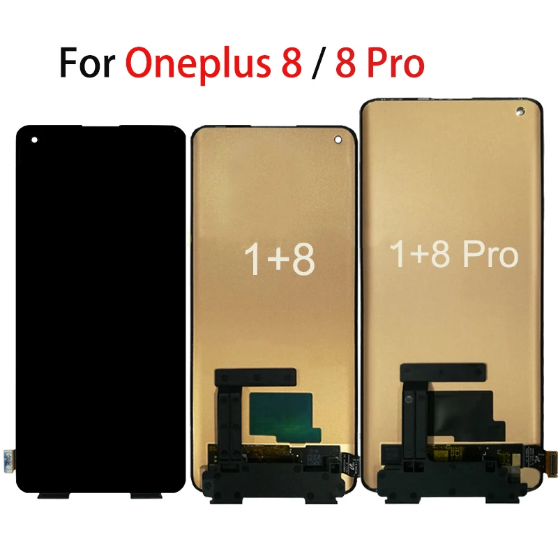 Для OnePlus 7 Pro 8 7T AMOLED Оригинальный ЖК-экран в сборе и передний Чехол Инструменты для