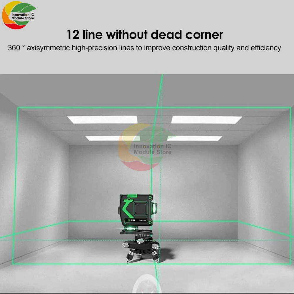 Laser level 12 lines 3D self-leveling 360 horizontal and vertical cross super powerful blue/green laser beam line | Электронные