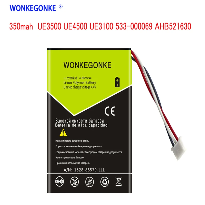 WONKEGONKE 350 мА-ч для logitech UE3500 UE4500 UE3100 533-000069 AHB521630 батарея | Мобильные телефоны и