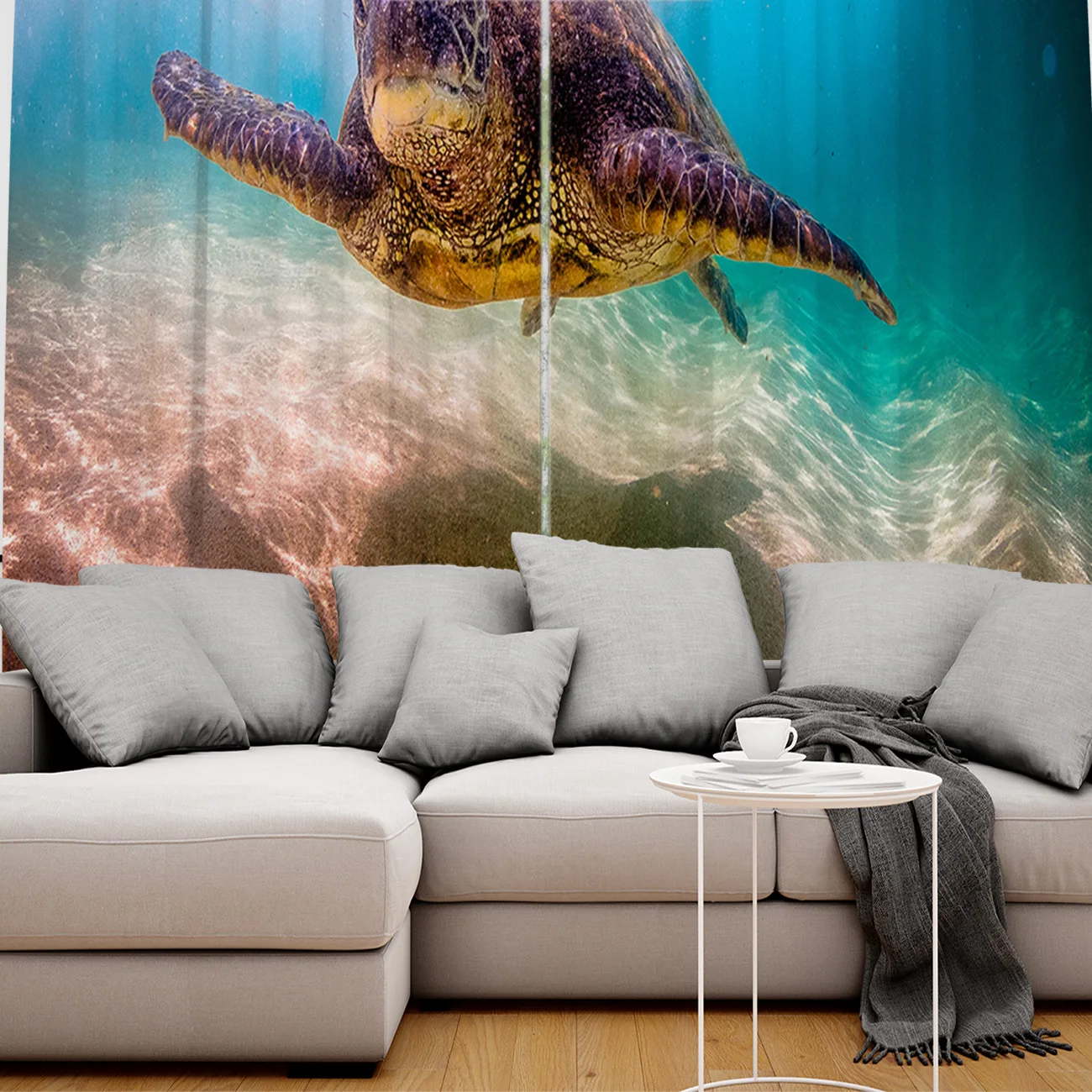 Шторы с коралловым морем занавески принтом животных для гостиной спальни