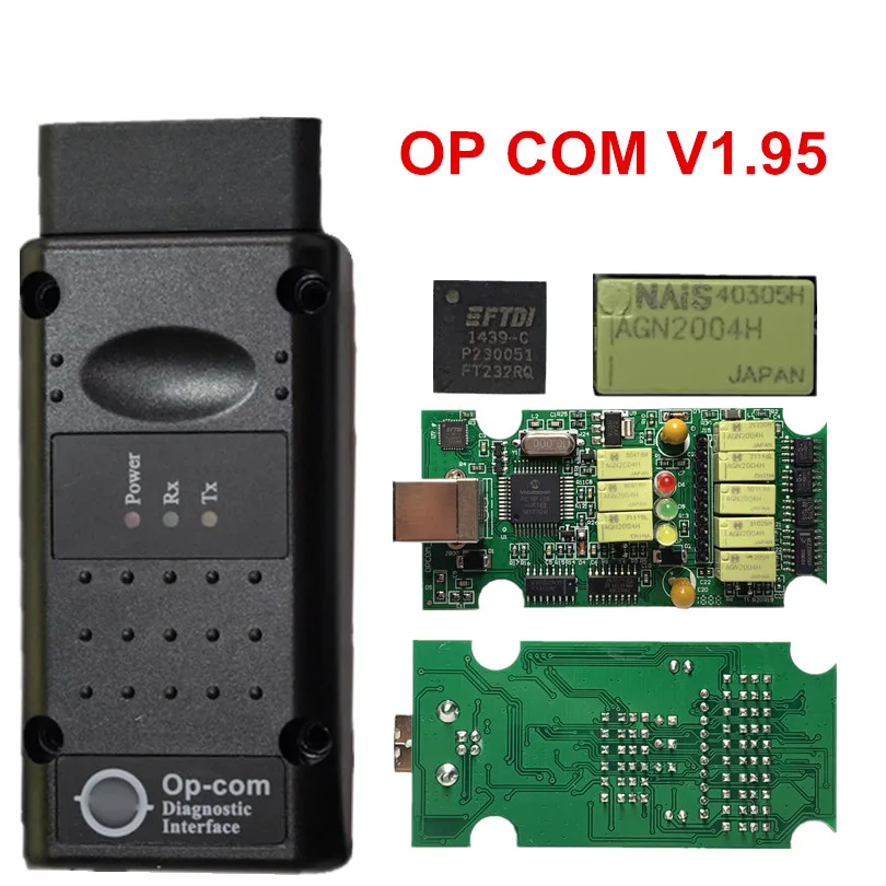 OBDIICAT V1.99 OPCOM V1.95 Профессиональный диагностический инструмент для Op-e/l OP COM OP-COM с PIC18F458 прошивкой V1.95Auto сканер - Цвет: V1.95