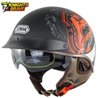 Мотоциклетный шлем SOMAN Casco для мужчин и женщин, винтажный Ретро шлем с открытым лицом для мотогонок, аксессуары для езды на мотоцикле